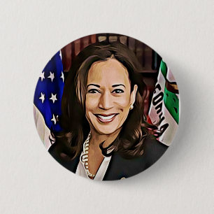 Bóton Redondo 5.08cm Kamala Harris 2020 Candidato à Eleição Presidencia