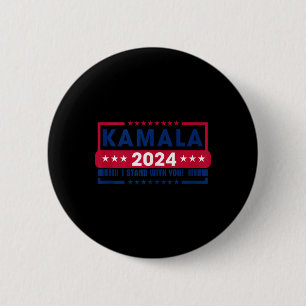 Bóton Redondo 5.08cm Kamala Harris 2024 Madame Presidente Kamala 47 EUA