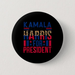 Bóton Redondo 5.08cm Kamala Harris 2024 Senhora Presidente Kamala 47 Us