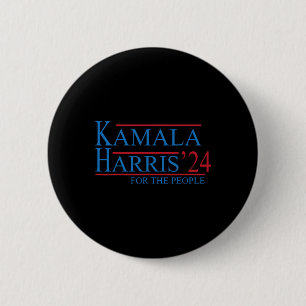 Bóton Redondo 5.08cm Kamala Harris 24 Para A Eleição Pessoas 2024