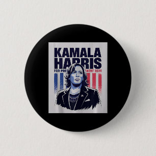 Bóton Redondo 5.08cm Kamala Harris 47 O Presidente Eua América 2024 Ele