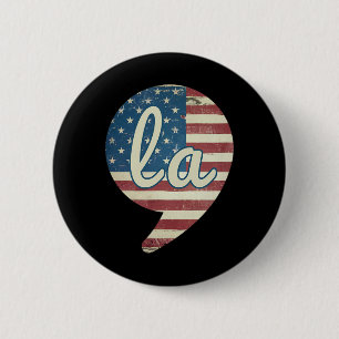 Bóton Redondo 5.08cm Kamala Harris 47 Presidente La Usa Flag 2024 Ameri