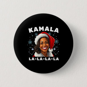 Bóton Redondo 5.08cm Kamala Harris engraçada 2024 Natal Vírgula La Home