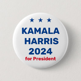 Bóton Redondo 5.08cm Kamala Harris Para O Presidente 2024