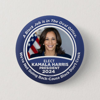 Bóton Redondo 5.08cm Kamala Harris para o Presidente 2024