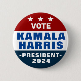 Bóton Redondo 5.08cm Kamala Harris Para O Presidente 2024 Pinback