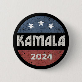 Bóton Redondo 5.08cm Kamala Harris para Presidente 2024