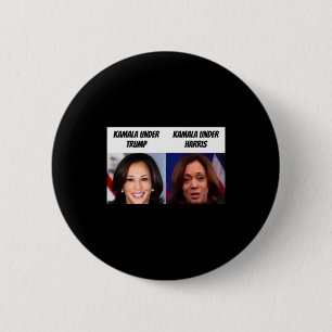 Bóton Redondo 5.08cm Kamala Harris Sob Trump Funny Trump Apoiante