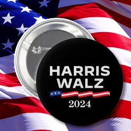 Bóton Redondo 5.08cm Kamala Harris Walz 2024