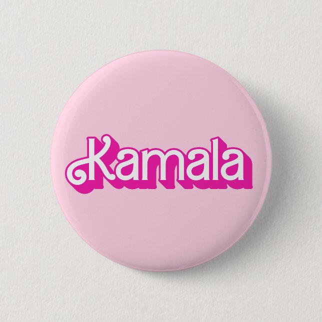 Bóton Redondo 5.08cm Kamala Pink (Frente)