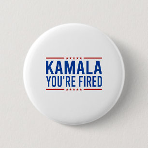 Bóton Redondo 5.08cm Kamala Você está demitido 2024 Engraçado Donald Tr