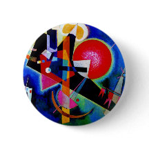 Kandinsky na pintura de Abstrato azul