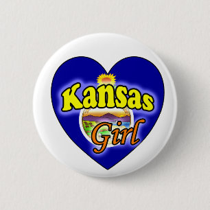 Bóton Redondo 5.08cm Kansas Girl