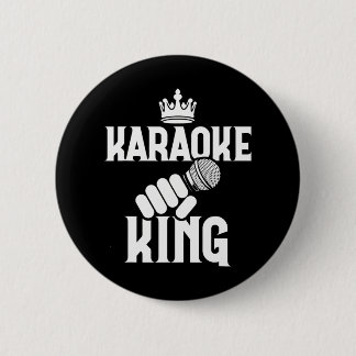 Bóton Redondo 5.08cm Karaoke Singer Music Cantando Funny Karaoke King