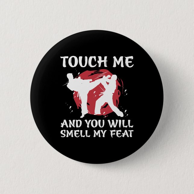 Bóton Redondo 5.08cm Karate Fighter Boy Youth Men Japanese Martial Arts (Frente)