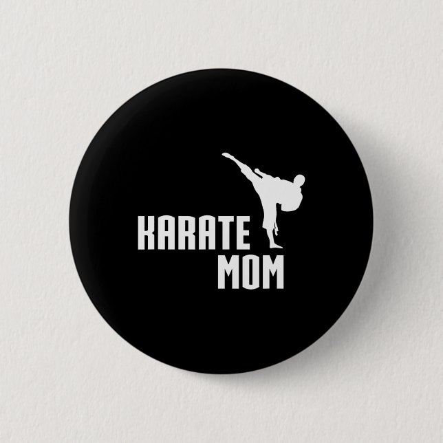 Bóton Redondo 5.08cm Karate Mãe Shirt (Frente)