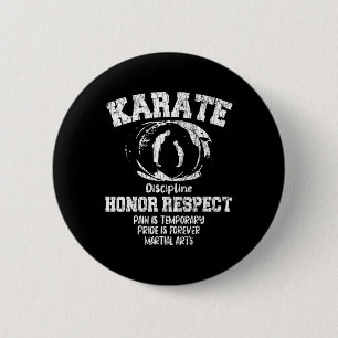 Bóton Redondo 5.08cm Karate Martial Arts Definição Funny Black Belt Gr