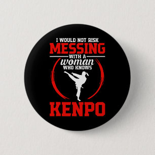 Bóton Redondo 5.08cm Karate Martial Arts Não Arrisca O Combatente Escol