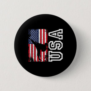 Bóton Redondo 5.08cm Karate Usa Bandeira 4 De Julho Patriótico American
