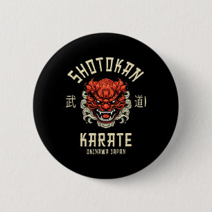 Bóton Redondo 5.08cm Karato Dojo Shotokan do Japão Okinawa