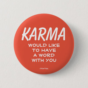 Bóton Redondo 5.08cm Karma - Botão MisterP