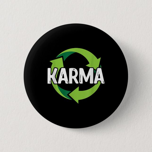 Bóton Redondo 5.08cm Karma Destination Reciclagem Environmental P (Frente)
