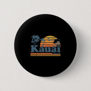 Bóton Redondo 5.08cm Kauai Havaí Vintage Praia Verão Surf 70s Retrô