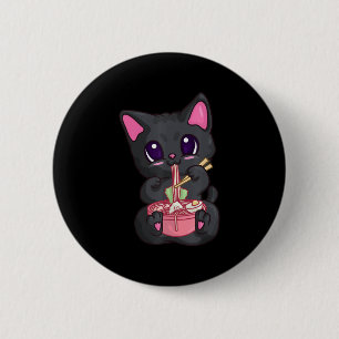 Bóton Redondo 5.08cm Kawaii Bubble Tea s para mulheres Boba Maneki Neko