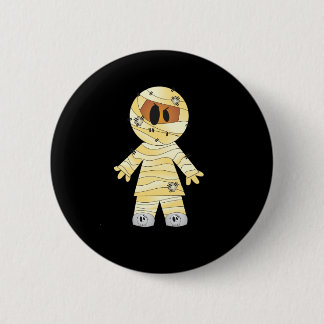 Bóton Redondo 5.08cm Kawaii Cute Mummy Halloween
