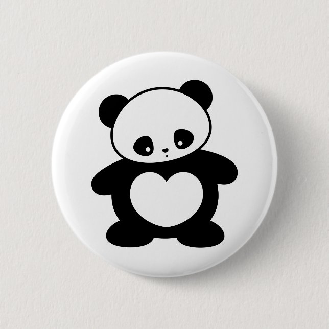 Bóton Redondo 5.08cm Kawaii panda (Frente)