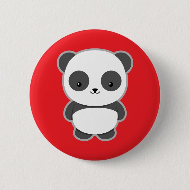 Bóton Redondo 5.08cm Kawaii Panda (Frente)