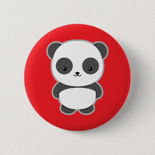 Bóton Redondo 5.08cm Kawaii Panda
