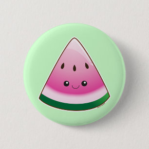 Bóton Redondo 5.08cm Kawaii Watermelon