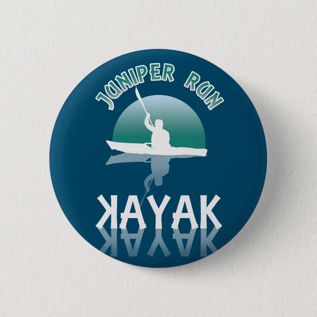 Bóton Redondo 5.08cm Kayaking Juniper Run - Kayak (Frente)