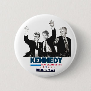 Bóton Redondo 5.08cm Kennedy para o Senado dos EUA