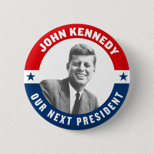 Bóton Redondo 5.08cm Kennedy Próximo Presidente 1960 Vintage Kennedy 19