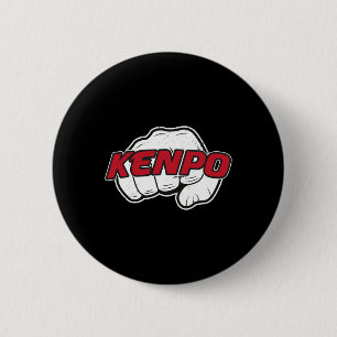 Bóton Redondo 5.08cm Kenpo Karate Arts Martial Autodefesa