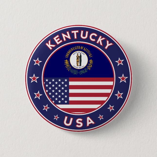 Bóton Redondo 5.08cm Kentucky (Frente)