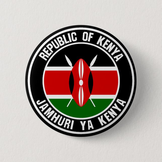 Bóton Redondo 5.08cm Kenya Round Emblem (Frente)