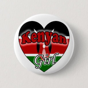 Bóton Redondo 5.08cm Kenyan Girl