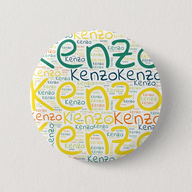 Bóton Redondo 5.08cm Kenzo (Frente)