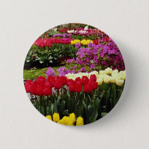 Bóton Redondo 5.08cm Keukenhof amarelo jardina, Amsterdão, Países