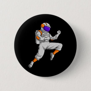 Bóton Redondo 5.08cm Kickboxing Astronauta Kickboxer Espaço Exterior Ka