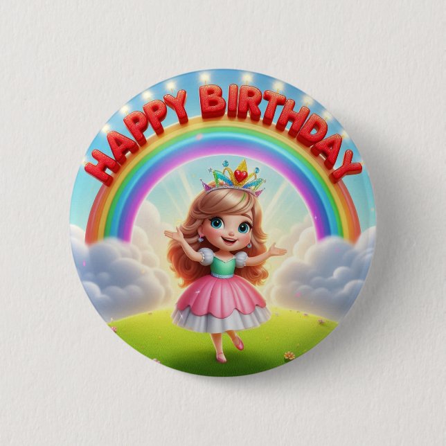 Bóton Redondo 5.08cm Kid's birthday badge (Frente)