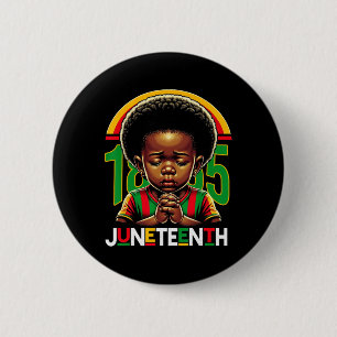 Bóton Redondo 5.08cm Kids Juneteenth Prince 1865 Mês da História Negra