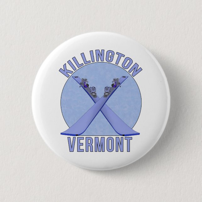 Bóton Redondo 5.08cm Killington, Vermont (Frente)