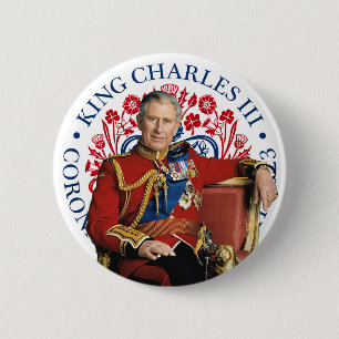 Bóton Redondo 5.08cm King Charles III Coronation