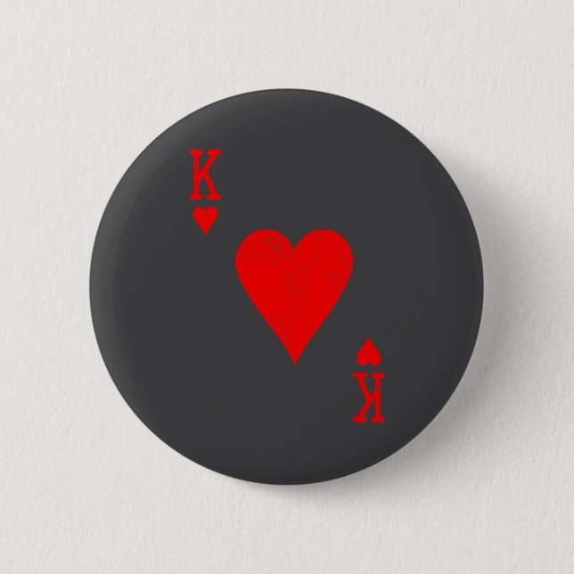 Bóton Redondo 5.08cm King Of Hearts Matching Couple Saint Valentine's D (Frente)