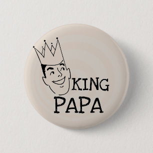 Bóton Redondo 5.08cm King Papa T-shirts e presentes