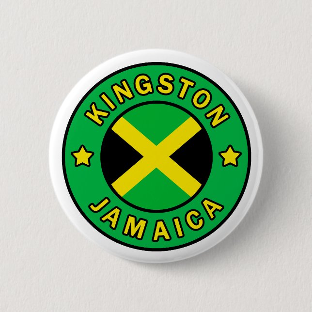 Bóton Redondo 5.08cm Kingston Jamaica (Frente)